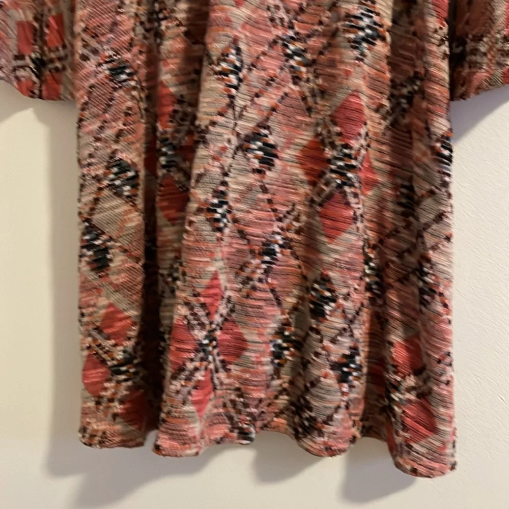 Maeve Anthropologie Erina‎ Swing Dress Women’s Size XL Bell Sleeve Mini Pink - Picture 6 of 9